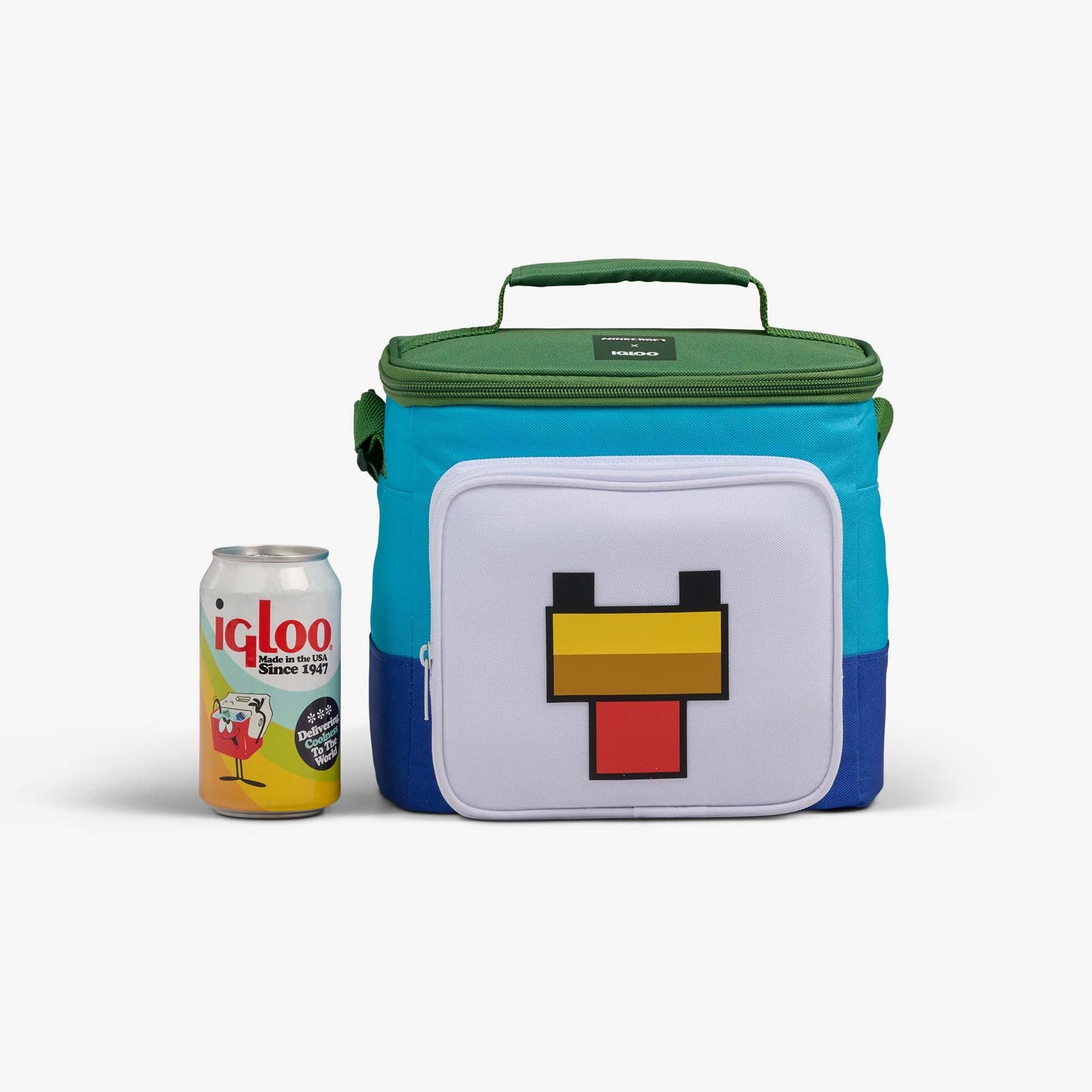 Minecraft Chicken Jockey Square Lunch Cooler Bag